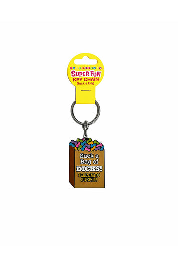 Little Genie - Suck A Bag Of Dicks Keychain - Stag Shop
