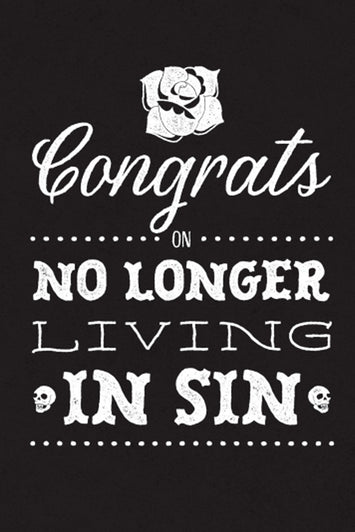 Stag Shop - Living In Sin Greeting Card - Stag Shop