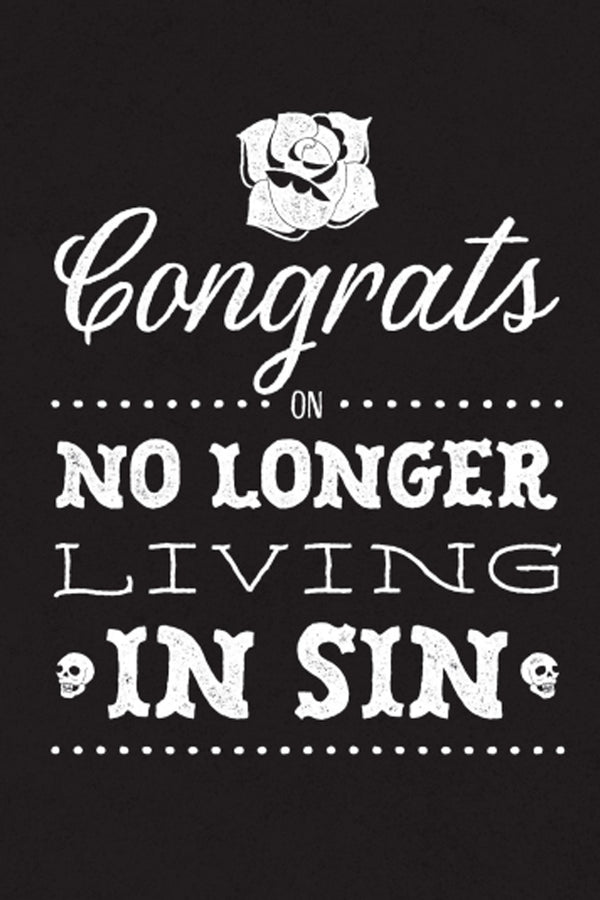 Stag Shop - Living In Sin Greeting Card - Stag Shop