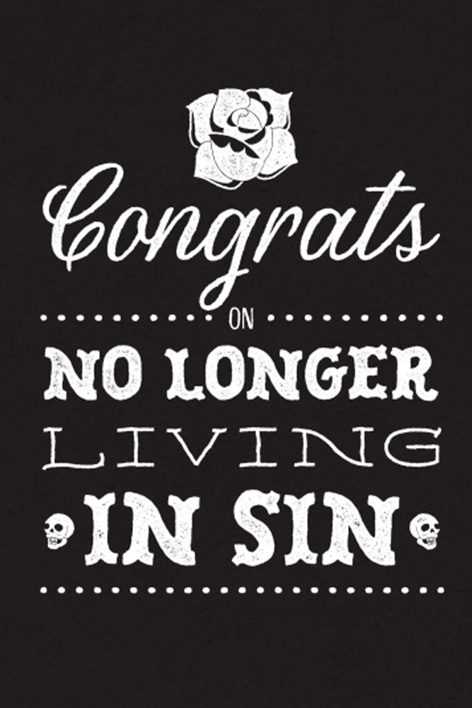 Stag Shop - Living In Sin Greeting Card - Stag Shop
