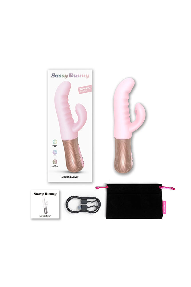 Love to Love - Sassy Bunny Thrusting Rabbit Vibrator - Pink - Stag Shop