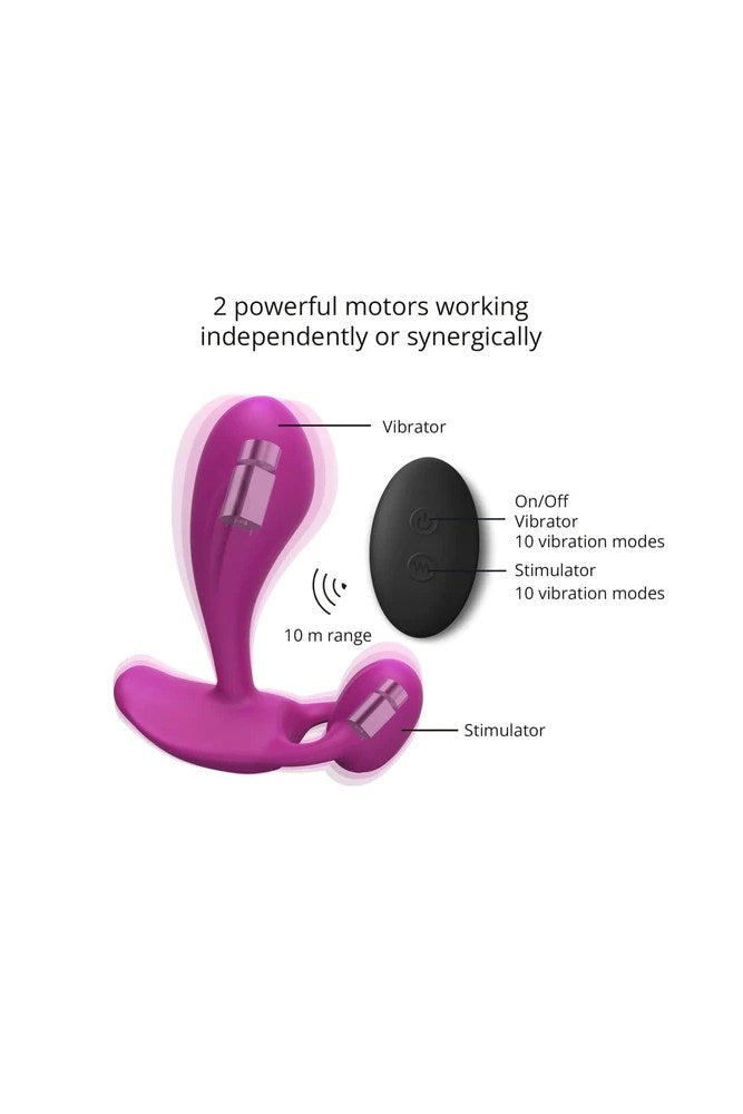 Love to Love - Witty G/P Spot Vibrator with Remote Control - Purple - Stag Shop