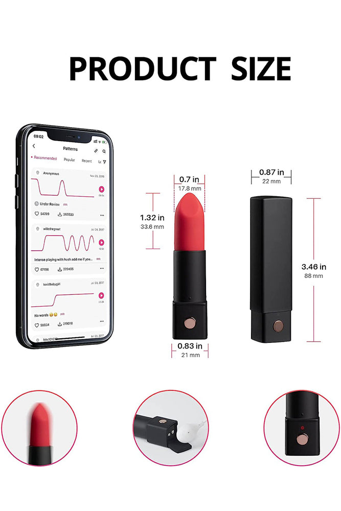 Lovense - Exomoon Bluetooth Bullet Vibrator - Black - Stag Shop