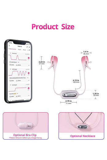 Lovense - Gemini Bluetooth Adjustable Vibrating Nipple Clamps - Pink - Stag Shop