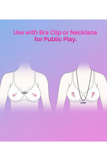 Lovense - Gemini Bluetooth Adjustable Vibrating Nipple Clamps - Pink - Stag Shop