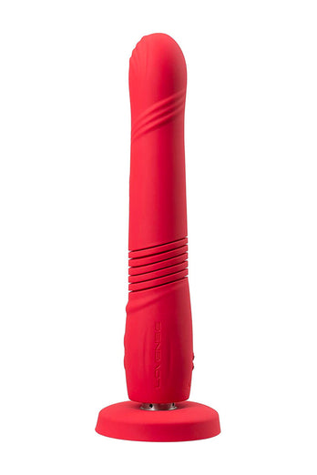 Lovense - Gravity Bluetooth Thrusting Dildo - Red - Stag Shop