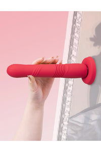 Thumbnail for Lovense - Gravity Bluetooth Thrusting Dildo - Red - Stag Shop
