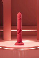 Lovense - Gravity Bluetooth Thrusting Dildo - Red - Stag Shop