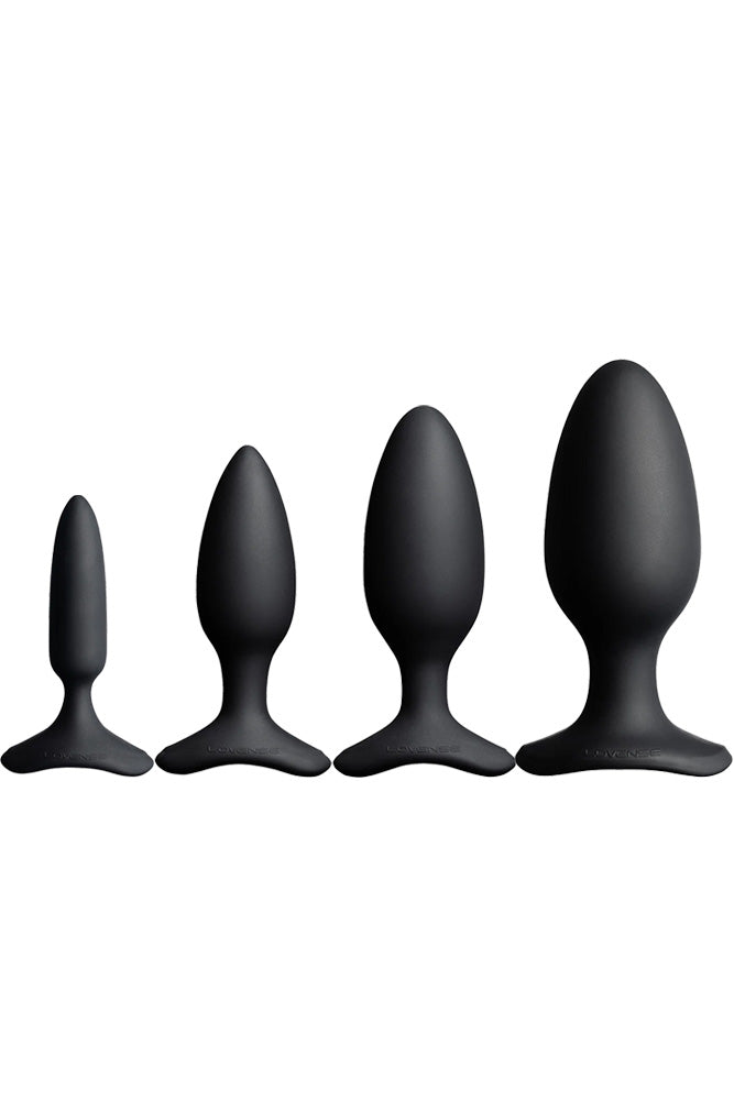 Lovense - Hush 2 Bluetooth Vibrating Butt Plug - Black - Various Sizes