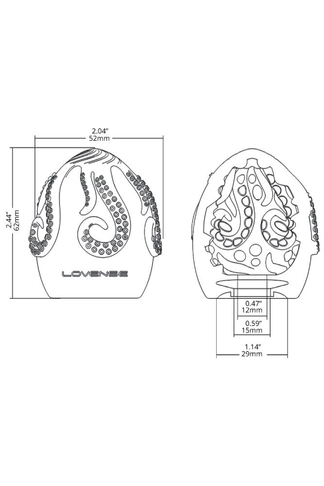 Lovense - Kraken Egg Masturbator - White - Stag Shop