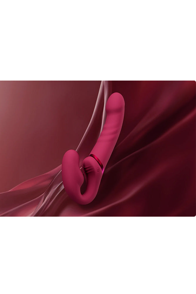 Lovense - Lapis App-Controlled Strapless Strap-on - Pink - Stag Shop