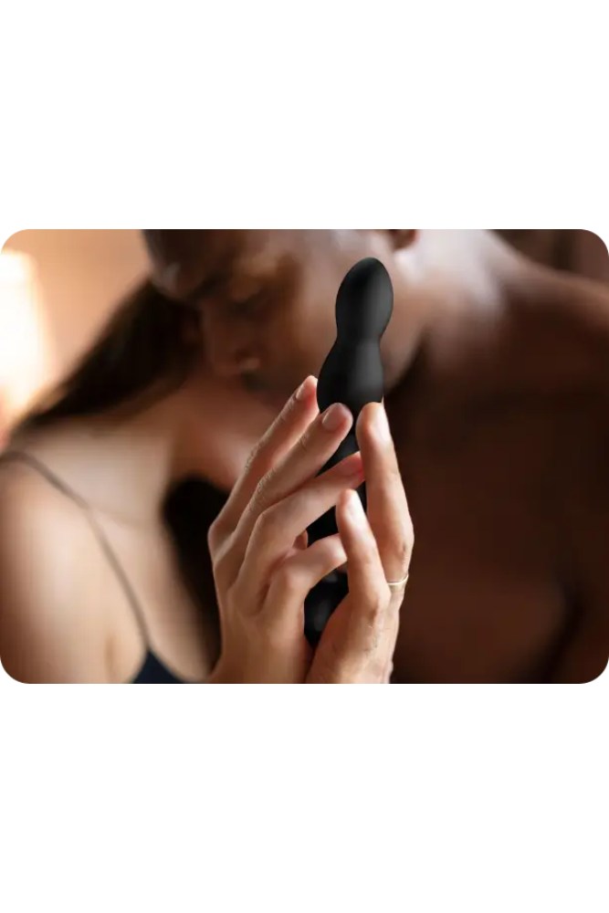 Lovense - Ridge App-controlled Vibrating & Rotating Anal Beads - Black - Stag Shop