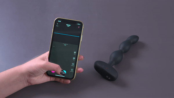 Lovense - Ridge App-controlled Vibrating & Rotating Anal Beads - Black - Stag Shop
