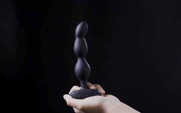 Lovense - Ridge App-controlled Vibrating & Rotating Anal Beads - Black - Stag Shop