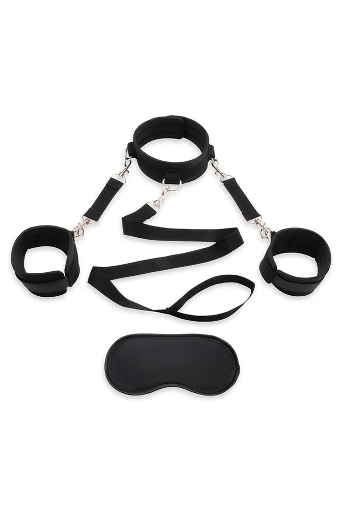 Lux Fetish - Collar & Leash Set With Removable Cuffs