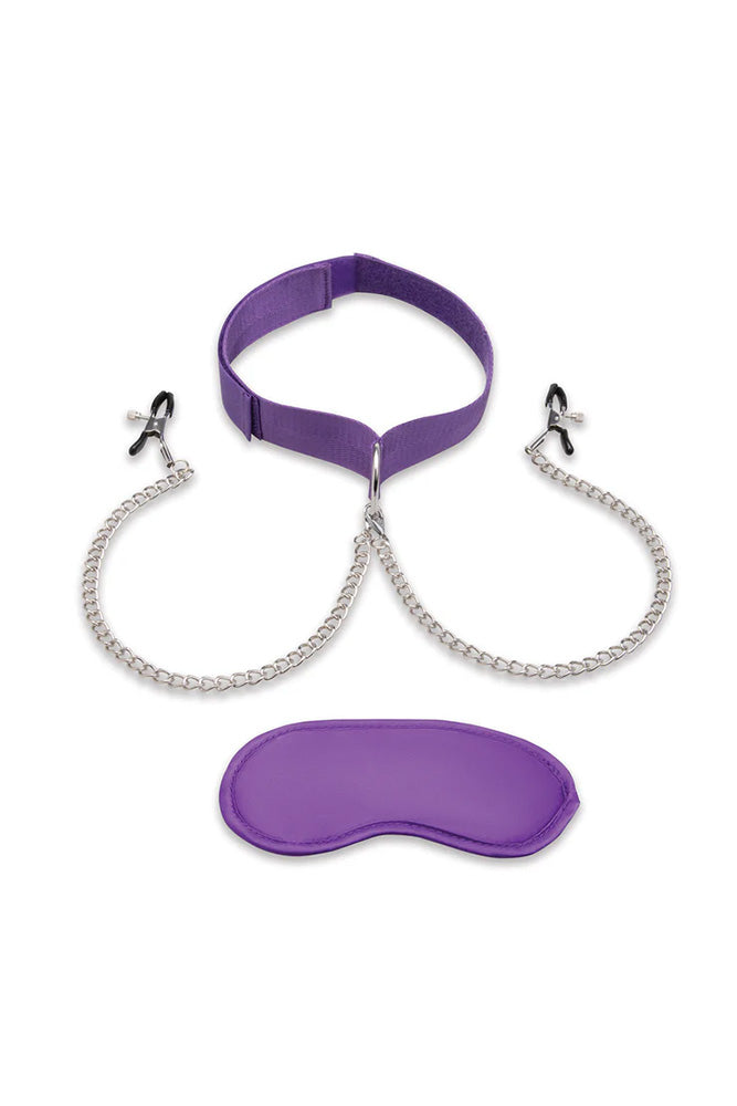 Lux Fetish - Collar & Nipple Clamps