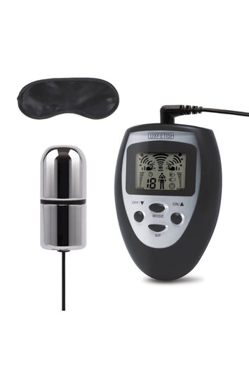Electric Eel - Lux Fetish - Electro-sex Shock Bullet With Remote Control - Silver/Black - Stag Shop