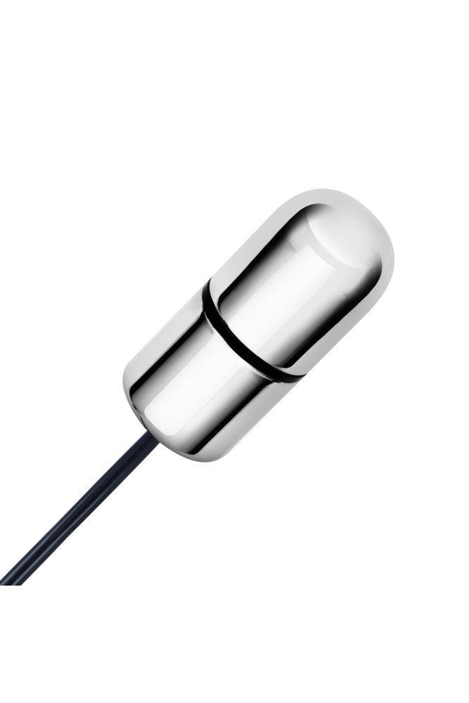 Electric Eel - Lux Fetish - Electro-sex Shock Bullet With Remote Control - Silver/Black - Stag Shop
