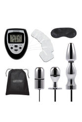 Electric Eel - Lux Fetish - 9PC Electro-sex Ultra Shock Set - Black/Silver - Stag Shop