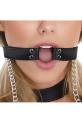 Lux Fetish - Open Mouth Gag With Nipple Clips - Stag Shop