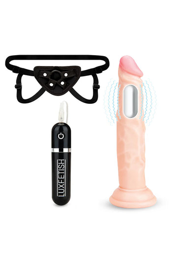 Lux Fetish - Vibrating Strap-On & Dildo Set - Stag Shop