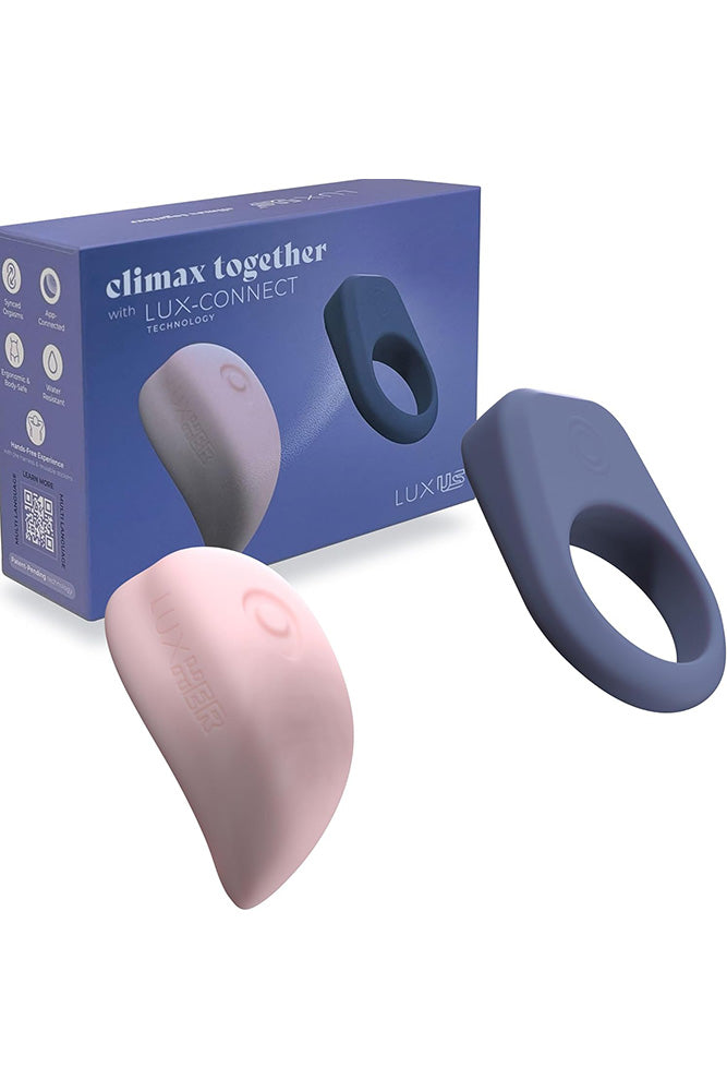 Luxus - Synchronized Couples Bluetooth Vibrator Kit with Cock Ring & Clitoral Stimulator - Stag Shop