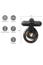 Maia Toys - Jagger Rechargeable Vibrating Cock Ring - Black - Stag Shop
