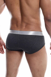 Male Basics - Pima Brief - Grey - MB103 - Stag Shop