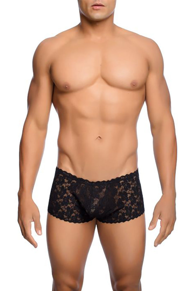 Male Basics - Lace Boy Short - Black - MBL01 - Stag Shop