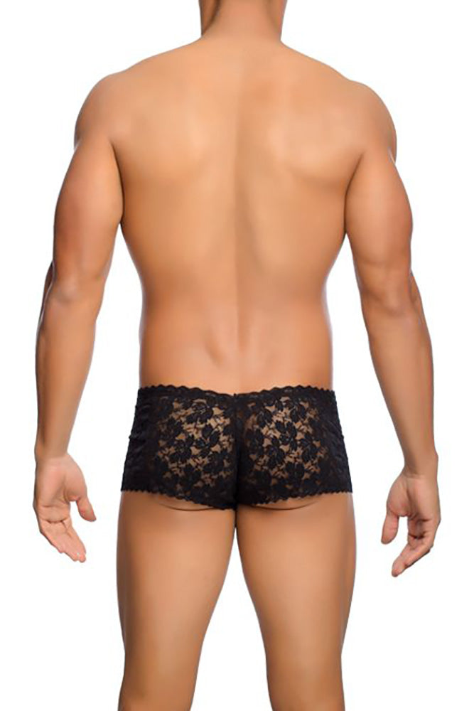 Male Basics - Lace Boy Short - Black - MBL01 - Stag Shop