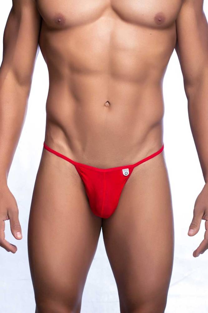 Male Basics - Tulle T-Thong - Red - MBL07 - Stag Shop