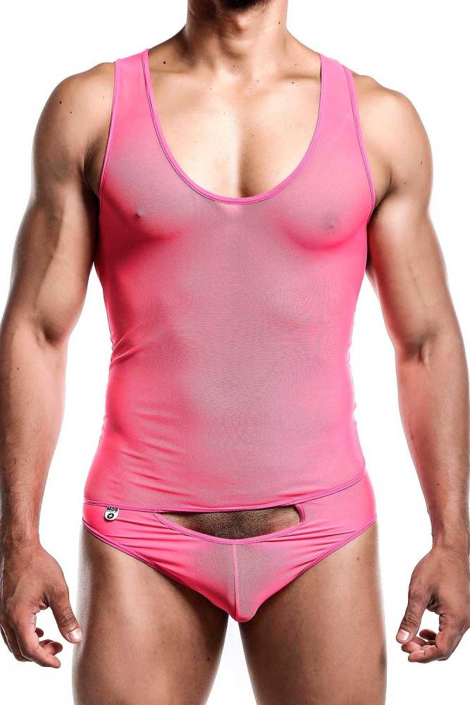 Male Basics - Sexy Body Tulle - Pink - MBL09 - Stag Shop