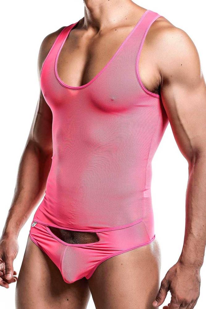 Male Basics - Sexy Body Tulle - Pink - MBL09 - Stag Shop