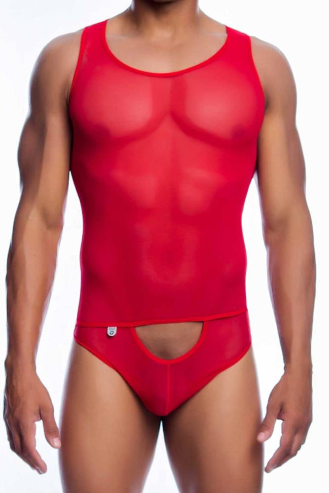 Male Basics - Sexy Body Tulle - Red - MBL09 - Stag Shop