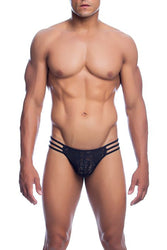 Male Basics - Lace String Thong - Black - MBL10 - Stag Shop