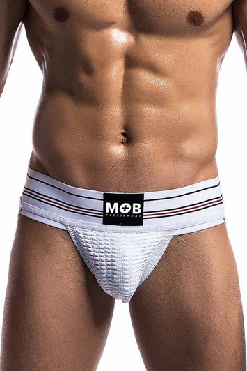 Male Basics - Fetish Classic - Wide Jockstrap - White - MBL100 - Stag Shop