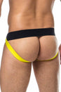 Male Basics - Black Belt Jock - Black/Yellow - MBL110 - Stag Shop