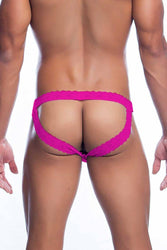 Male Basics - Lace Jockstrap - Pink - MBL12 - Stag Shop
