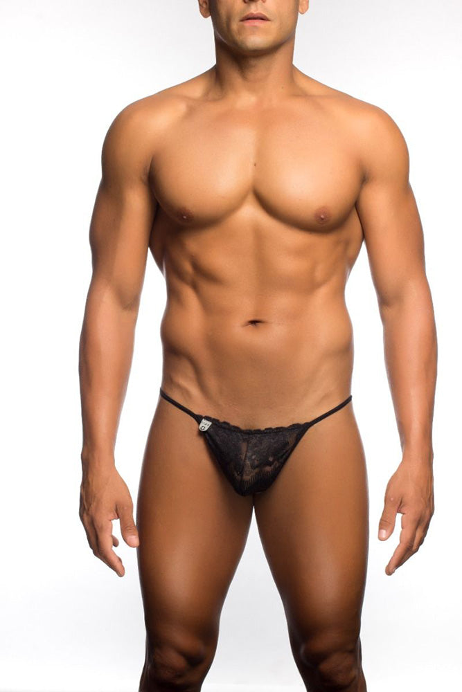 Male Basics - Lace Thong - Black - MBL27 - Stag Shop