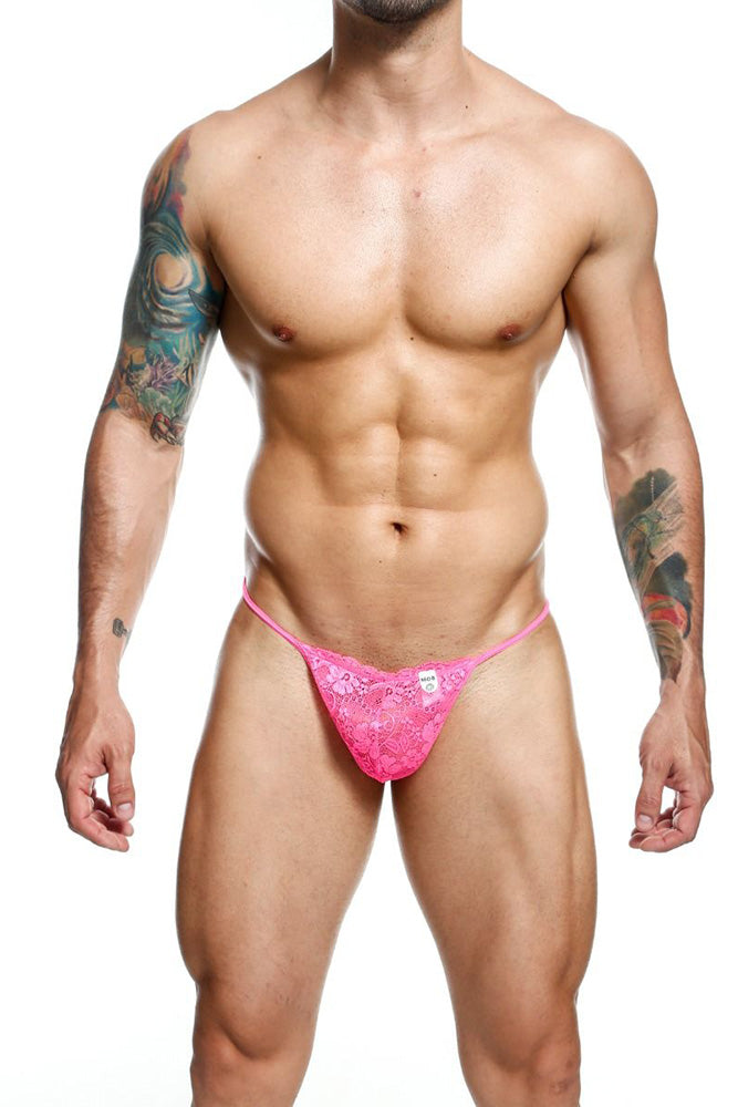Male Basics - Lace Thong - Pink - MBL27 - Stag Shop