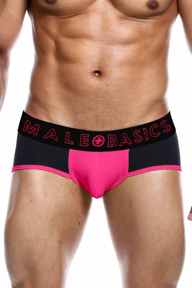 Male Basics - Neon Brief - Pink -MBN03 - Stag Shop