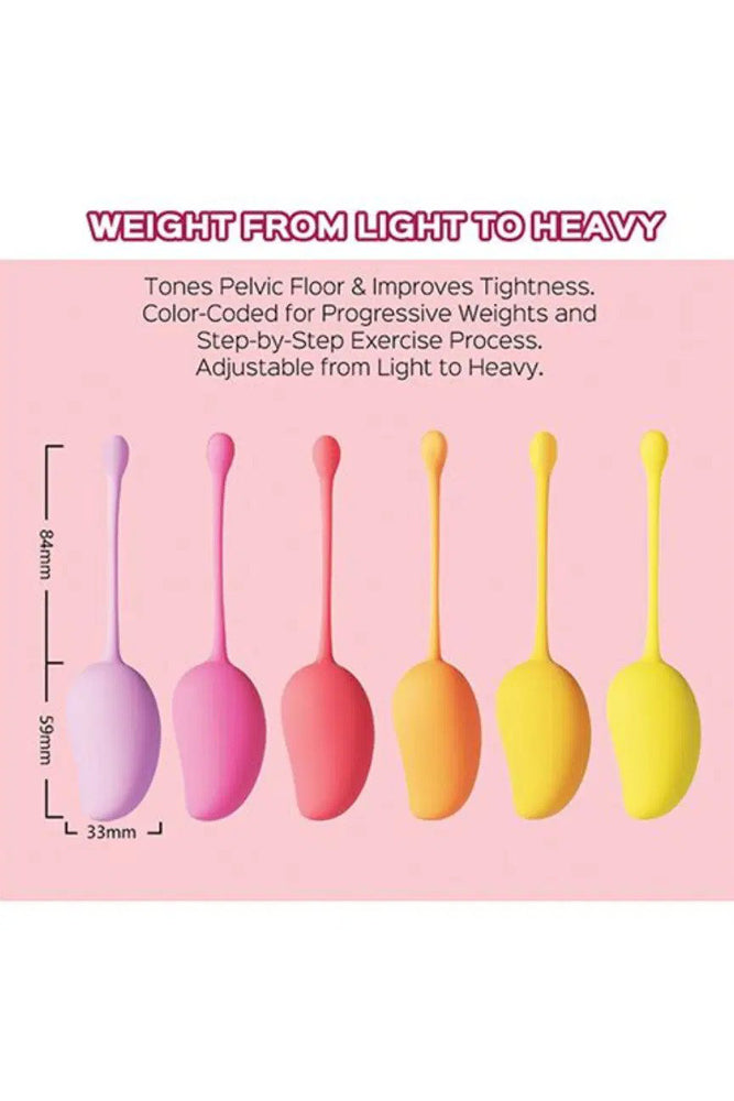 Honey Play Box - Mango Tropical 6pc Weighted Kegel Set - Stag Shop