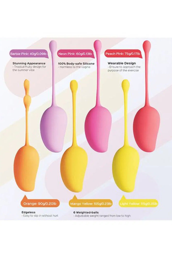 Honey Play Box - Mango Tropical 6pc Weighted Kegel Set - Stag Shop