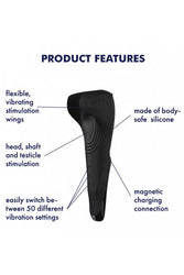 Satisfyer - Men's Wand Vibrator - Black - Stag Shop