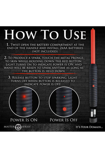 XR Brands - Master Series - Spark Rod Zapping Wand - Stag Shop