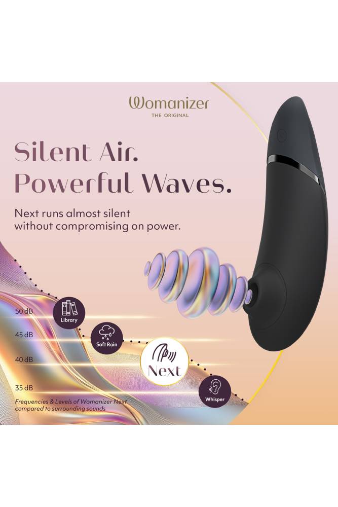 Womanizer - Next Clitoral Simulator - Black - Stag Shop