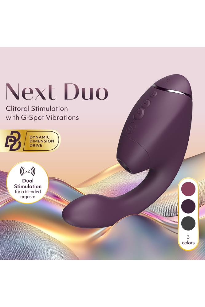 Womanizer - Next Duo Dual Stimulation Vibrator - Purple - Stag Shop