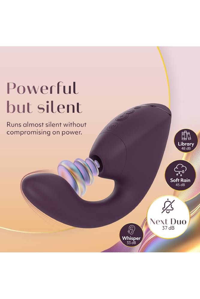 Womanizer - Next Duo Dual Stimulation Vibrator - Purple - Stag Shop