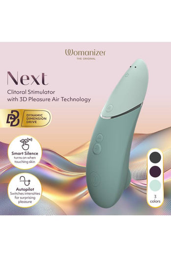 Womanizer - Next Clitoral Simulator - Sage Green - Stag Shop