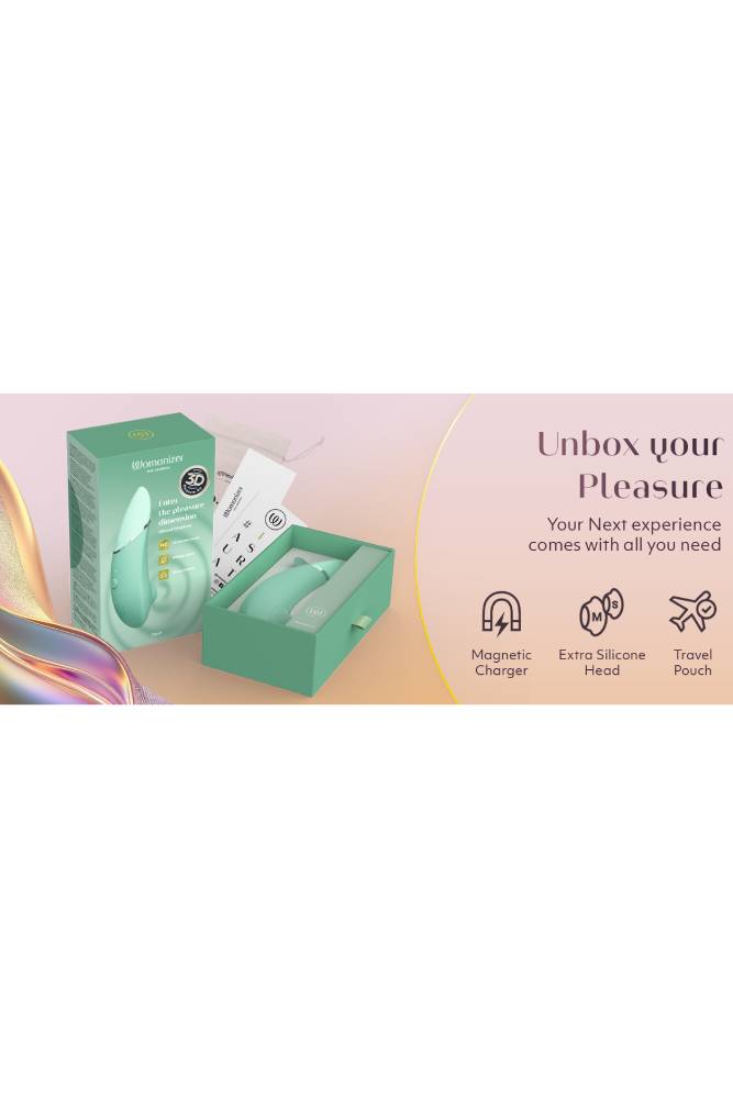 Womanizer - Next Clitoral Simulator - Sage Green - Stag Shop